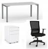 Stylish Home Office combination 1200 Cubit desk White & Silver