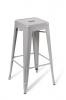 Industry steel bar kitchen stool- Silver