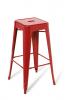 Industry steel bar kitchen stool Red