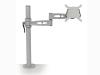 Kardo single Monitor arm- Silver.