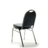 Klub stacker chair- Black PU back view