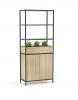 Kubix modular shelving-single bay-Atlantic Oak