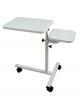 Laptop Trolley- White- steel frame-swivel and height adjustment