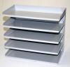 Steel sloping letter tray- Grey