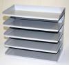 Steel sloping letter tray- Grey