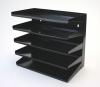 Steel sloping letter tray- Black