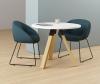 Ligna round Meeting Table-900 with Camellia chairs-
