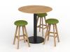 Luna Button Stool -setting with Polo table