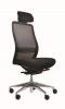 Luna mesh back executive chair Black Mesh Polished Base and Head rest