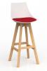 Lunar Bar stool White seat- Breathe Tomato