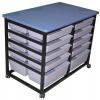 Mobile steel Tote trolley 24 - Provence Blue top