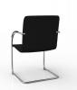 Matrix cantilever visitor chair- flat PU upholstery- back view
