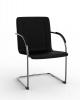 Matrix cantilever visitor chair- flat PU upholstery
