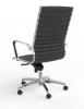 Metro Highback executive chair- stainless steel frame back view 1.