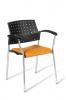 Mix 552 stacker chair with arms- upholstered seat
