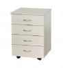 NZ Mobile drawer unit -4 drawers - Snowdrift - White