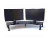 Monitor Stand Curved 900 wide With dual Screens - Black