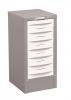 Multi Drawer steel Units Silver White 7 Drawers