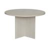 NZ made round meeting table - Silver strata
