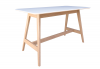 OSLO Bar leaner Table - White top Oak legs