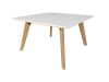 OSLO Coffee table 600 Square Oak legs-white-top