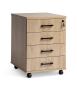 Oki Mobile drawer unit 4 drawer - Autumn Oak