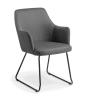 Olli Office Tub chair- Sled base-Standard Charcoal upholstery