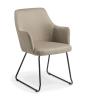 Olli Office Tub chair- Sled base-Standard Flax upholstery