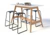 Oslo bar leaner table - with Black Bobo stools
