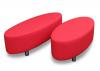 Oval Ottoman-red