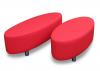 Oval Ottoman Red