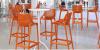 Oxygen outdoor bar stool setting  Orange