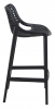 Oxygen outdoor bar stool- Black- side view.