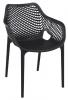 Oxygen outdoor polypropylene chair Black
