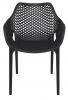 Oxygen outdoor polypropylene chair Black