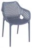Oxygen outdoor polypropylene chair Charcoal Grey