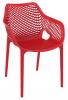 Oxygen outdoor polypropylene chair Red