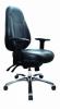 Persona 24/7 task office chair- black leather with polished base