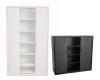 Proceed steel Tambour door cabinets-White 1980 H- Black 1200H.
