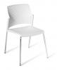Punch 4-leg stacker chair Chrome Frame- White