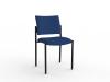 Que Stacker chair- Black frame - Crown Electric Blue