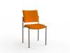 Que Stacker chair- Chrome frame - Breathe fabric Bright Orange