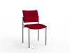 Que Stacker chair- Chrome frame - Breathe fabric Tomato Red