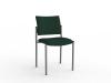Que Stacker chair- Silver frame - Crown Evergreen