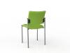 Que Stacker chair- back view Chrome frame - Breathe fabric Lime Green