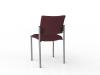 Que Stacker chair- back view Silver frame - Crown Tawny Port