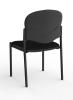 Raz stacker chair-Black frame-Breathe fabric- Black-Back view