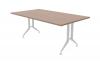 Shot meeting table -1800- White - Refined Oak.