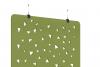 Acoustic hanging screen- close up Shard pattern- Banana Green