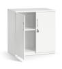 Sonic two door locking cupboard 900 High -White-doors open.